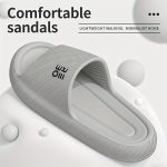Simple Letter Design Slides, Casual Open Toe Soft Sole Shoes, Comfortable Indoor Home Bathroom Shower Slides - Image 17
