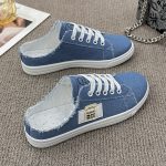 Casual Women's Slip-On Sneakers, Breathable Backless Flat Shoes, Lightweight Flat Outdoor Mule Shoes - Image 2