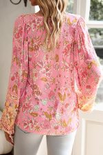 Floral Print Long Sleeve Casual Tops - Image 4