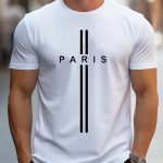 Paris Print, Men's Graphic Design Crew Neck T-shirt, Casual Comfy Tees Tshirts For Summer, Men's Clothing Tops For Daily Vacation Resorts - Image 4