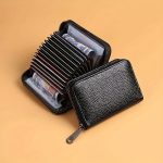 1pc Men's PU Leather Casual Card Holder, Zipper Coin Purse - Image 3