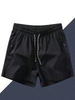 Men's Three-piece Set Of Solid Color Shorts With Drawstring And Pockets, Casual And Comfy Shorts For Summer Fitness And Outdoors Activities - Image 7