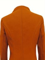 Single Breasted Solid Coat, Elegant Long Sleeve Versatile Outerwear, Women's Clothing - Image 13