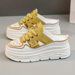 Women's Breathable Platform Mule Sneakers, Casual Cutout Design Lace Up Shoes, Comfortable Summer Shoes - Image 21