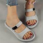 Women's Trendy Slides, Casual Open Toe Soft Sole Shoes, Lightweight Slip On Beach Slides