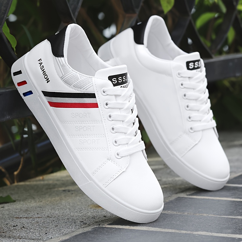7df8f08c-cbfa-4b16-b95a-9c7988fcbbf5.jpg Men's Trendy Street Style Low Top Skateboard Shoes, Comfy Non Slip Lace Up Durable Sneakers For Men's Outdoor Activities - Image 1