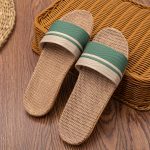 Striped Pattern Slides, Casual Open Toe Flat Summer Shoes, Comfortable Indoor Home Slides - Image 7