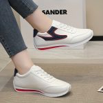 Women's Colorblock Casual Sneakers, Lace Up Platform Soft Sole Jogging Shoes, Low-top Breathable Fitness Shoes - Image 11