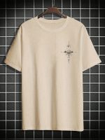 Sun & Mountain Print Men's Round Neck Short Sleeve Tee Fashion Regular Fit T-Shirt Top For Spring Summer Holiday Leisure Vacation - Image 5