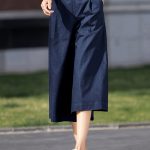 High Waist Pocket Cropped Pants, Vintage Wide Leg Pants For Spring & Summer, Women's Clothing - Image 2