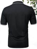 3Pcs Breathable Regular Fit Golf Shirt, Men's Casual V-Neck T-Shirt Short Sleeve For Summer, Men's Clothing - Image 9