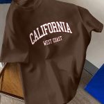 California Graphic Print Men's Creative Top, Casual Short Sleeve Crew Neck T-shirt, Men's Clothing For Summer Outdoor - Image 8