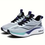 Men's Trendy Woven Knit Breathable Running Shoes, Comfy Non Slip Durable Soft Sole Sneakers For Men's Outdoor Activities - Image 2