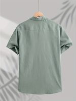 Men's Casual Button-down Short Sleeve Shirt - Image 10