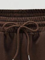 Letter Print Drawstring Shorts, Casual Elastic Waist Shorts For Spring & Summer, Women's Clothing - Image 4