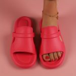 Women's Solid Color Slide Shoes, Comfy Unisex Open Toe Summer Shoes, Lightweight Indoor & Outdoor Slides Koningsdag/King's Day - Image 4