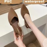 Women's Solid Color Wedge Heeled Shoes, Fashion Point Toe Platform Shoes, Comfortable Ankle Strap Shoes