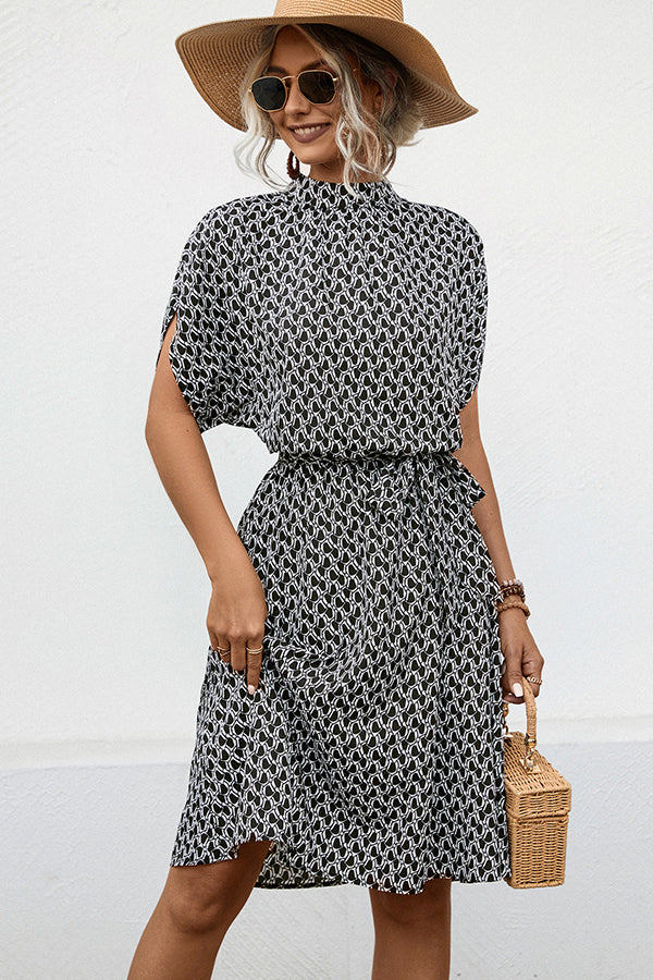 87_e9a37820-3592-4f1f-91d3-faad764b0b4d.jpg Fashion Print Short Sleeve asual Dress - Image 1