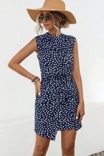 Polka Dot Print Casual Mini Dress - Image 3