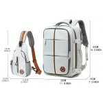 Multifunctional Travel Backpack, Airline-approved Laptop Schoolbag, Outdoor Sports Daypack With Shoes Compartment - Image 12