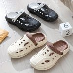 Men's Trendy Hollow Out Colour Block Slippers, Comfy Non Slip Durable Backless Slides For Men's Outdoor Activities - Image 5