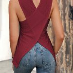 Solid Eyelet Crew Neck Tank Top, Versatile Sleeveless Tank Top For Summer, Women's Clothing - Image 2