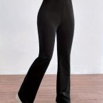 High Waist Flare Leg Pants, Casual Forbidden Pants For Spring & Summer, Women's Clothing - Image 2