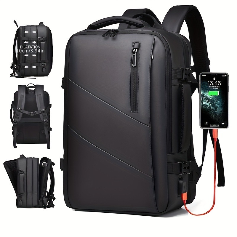 8c9dbe22-4d62-11ee-8bb5-0a580a6929c3.jpg Men's Large Capacity Backpack, 39.62cm Laptop Backpack, Extendable Backpack For Travel, Business, School - Image 1