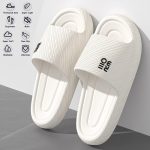 Women's Letter Design Slides, Casual Open Toe Soft Sole Shoes, Comfortable Slip On Slides - Image 2