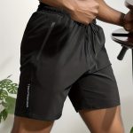 Quick Drying Comfy Active Shorts, Men's Casual Zipper Pockets Stretch Waist Drawstring Shorts For Summer Gym Workout Training