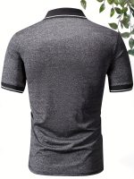 3Pcs Breathable Regular Fit Golf Shirt, Men's Casual V-Neck T-Shirt Short Sleeve For Summer, Men's Clothing - Image 12