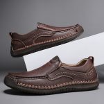 Men's Stitching Casual Loafers, Breathable Wear-resistant Anti-skid Slip On Shoes For Outdoor Walking Driving, Spring Summer And Autumn - Image 6