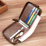 1pc Men's Fashionable Tree Pattern Zipper Buckle, PU Credit Card Card Holder, Small Zipper Coin Storage Zipper Button Closure Business Wallet, Ideal Gift For Men - Image 8