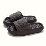 Simple Solid Color Slides, Casual Open Toe Soft Sole Shoes, Comfortable Indoor Home Bathroom Slides - Image 8