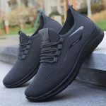 Men's Slip-on Sneakers With Shoelaces - Odor-resistant Athletic Shoes - Lightweight And Breathable - Image 12