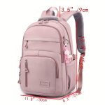 Lightweight Waterproof Business Computer Backpack, Multi-layer Large Capacity Student Schoolbag, Travel Essential Casual Backpack With Pendant