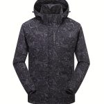 Men's Casual Hooded Waterproof Windbreaker Jacket Coat Regular Fit Coat For Spring Autumn Outdoors Hiking - Image 6