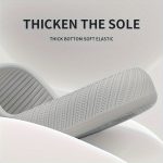 Simple Letter Design Slides, Casual Open Toe Soft Sole Shoes, Comfortable Indoor Home Bathroom Shower Slides - Image 14