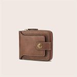 1pc Men's Fashionable Tree Pattern Zipper Buckle, PU Credit Card Card Holder, Small Zipper Coin Storage Zipper Button Closure Business Wallet, Ideal Gift For Men - Image 5