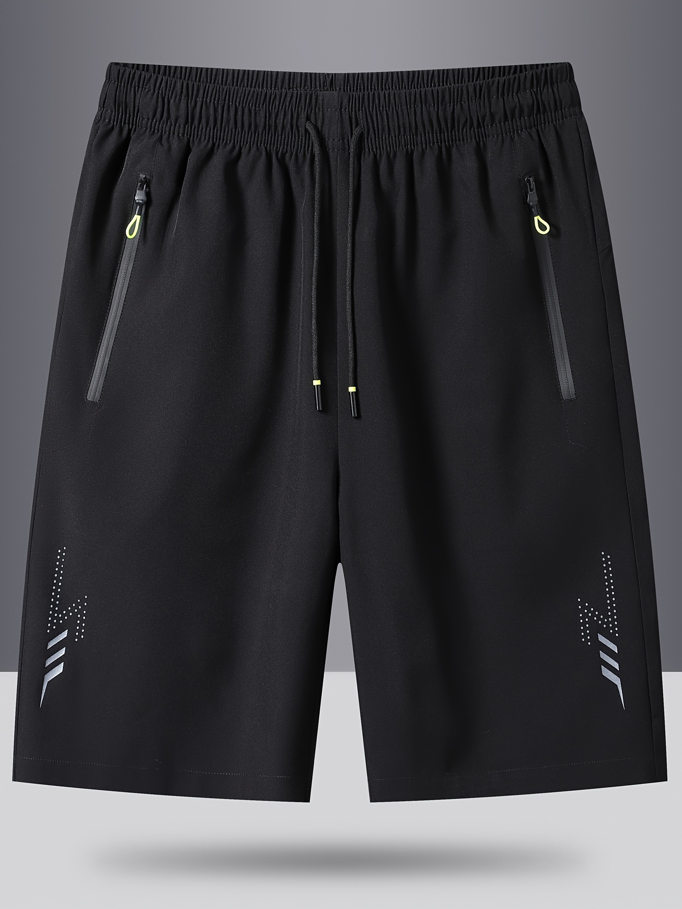 9a1107b6-a89b-4789-886d-9e67fda32df5.jpg Men's Quick-Dry Waterproof Sports Running Shorts, Casual Beachwear With Zip Pockets - Breathable Outdoor Workout Shorts - Image 1