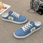 Casual Women's Slip-On Sneakers, Breathable Backless Flat Shoes, Lightweight Flat Outdoor Mule Shoes - Image 6