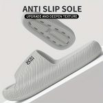 Simple Letter Design Slides, Casual Open Toe Soft Sole Shoes, Comfortable Indoor Home Bathroom Shower Slides - Image 10