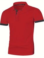 Breathable Regular Fit Golf Shirt, Men's Casual V-Neck T-Shirt Short Sleeve For Summer, Men's Clothing - Image 22