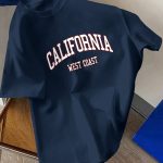 California Graphic Print Men's Creative Top, Casual Short Sleeve Crew Neck T-shirt, Men's Clothing For Summer Outdoor
