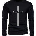 PARIS Print, Men's Graphic Design Crew Neck Long Sleeve Active T-shirt Tee, Casual Comfy Shirts For Spring Summer Autumn, Men's Clothing Tops - Image 5