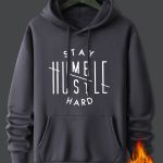 Stay Humble & Hustle Print Hoodie, Cool Hoodies For Men, Men's Casual Graphic Design Pullover Hooded Sweatshirt With Kangaroo Pocket Streetwear For Winter Fall, As Gifts - Image 14