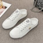 Casual Women's Slip-On Sneakers, Breathable Backless Flat Shoes, Lightweight Flat Outdoor Mule Shoes - Image 9