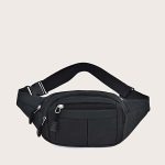 1pc Men's Simple Fashion Waist Bag, Casual Large Travel Motorcycle Fanny Pack - Image 5