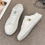 Casual Women's Slip-On Sneakers, Breathable Backless Flat Shoes, Lightweight Flat Outdoor Mule Shoes - Image 5