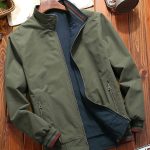 Men's Sports Jacket Coat Lapel Zipper Pockets Windproof Ribbed Cuff Coat For Daily Wear - Image 2